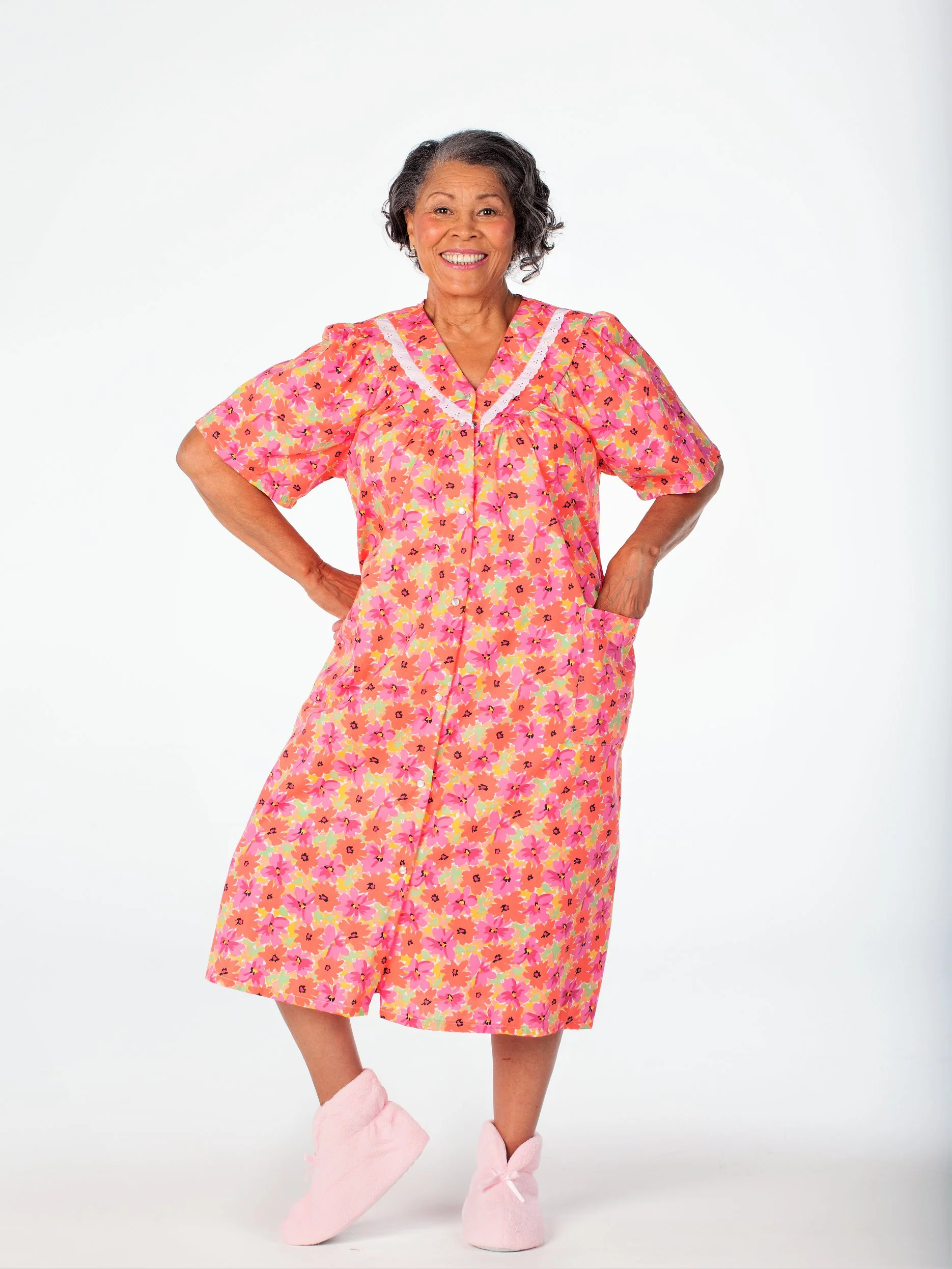 V-Neck Front Snap Duster - Image 5